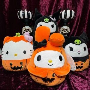 Halloween Sanrio Hello Kitty My Melody Kuromi Squishmallow 2023/24 Pumpkin Plush